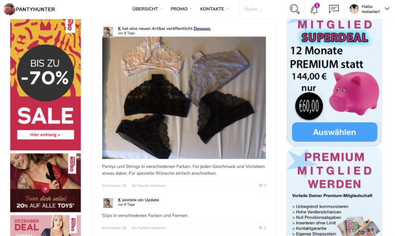 Erfahrungen mit Pantyhunter und Review